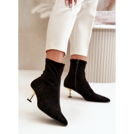 Stivali da donna con tacco alto e punta a punta in eco suede, colore Nero Irithare 2