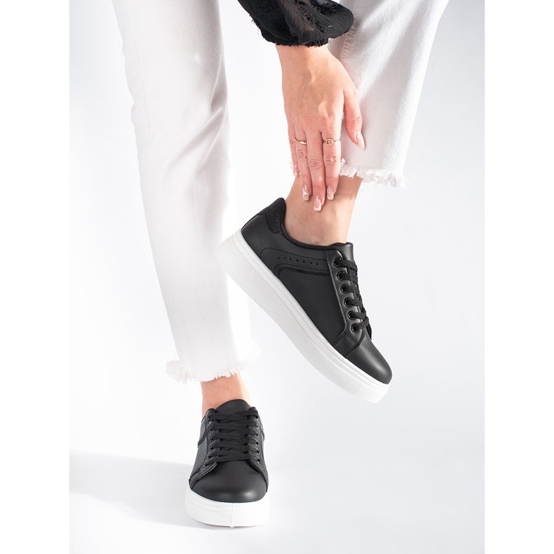 Sneakers nere sulla piattaforma nero 2