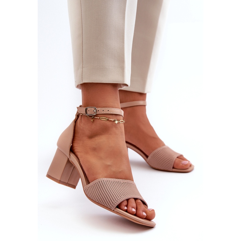 Sandali Da Donna Su Un Tacco Alto, Beige 2