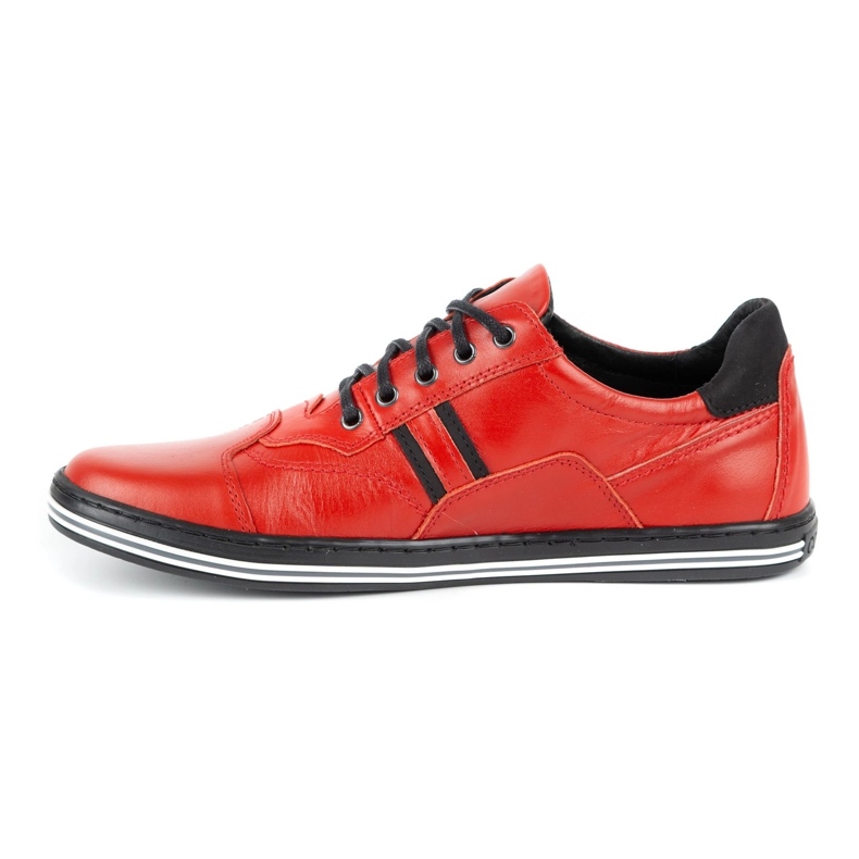 Polbut Scarpe casual da uomo in pelle 1801 rosse rosso 1