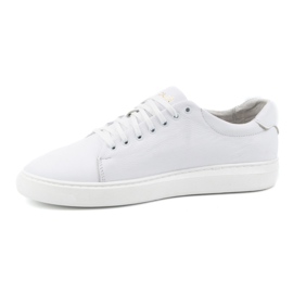 Sneakers POLBUT 2127 da uomo in pelle, colore bianco 1