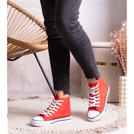 Sneakers alte rosse con laccio di Bonifakima rosso 1