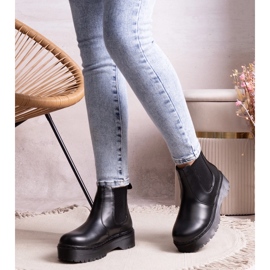 Stivaletti neri con plateau di Lessay nero 1