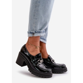 Zazoo 20175 Scarpe da donna in vernice con tacco alto, pelle naturale, nero 1