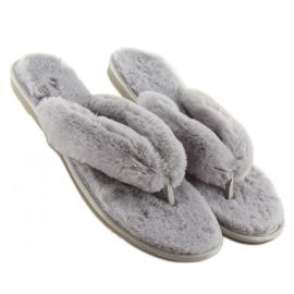 Infradito grigie con pelliccia lb17-36 grigia grigio 1