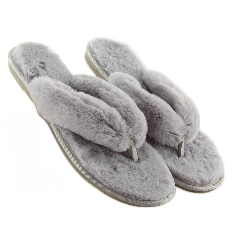 Infradito grigie con pelliccia lb17-36 grigia grigio 1