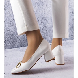 Décolleté bianche con punta squadrata di Neufville bianco 1