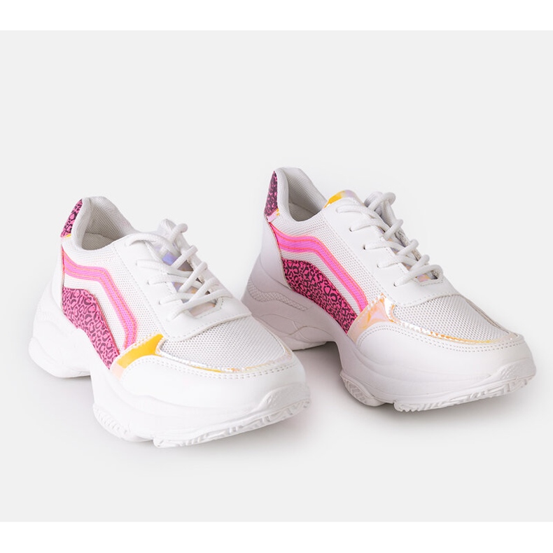 Sneaker olografiche bianche Mufeeda bianco 2