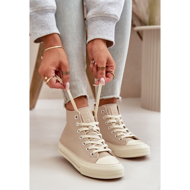 Sneakers Isolanti da Donna in Ecopelle Beige Big Star OO274934 2