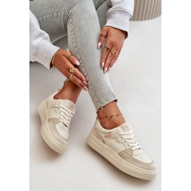 Sneakers Basse da Donna in Ecopelle Big Star OO274029 Beige 2