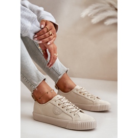 Scarpe da ginnastica isolanti in velluto a coste da donna Big Star OO274812 Sistema Hi-Poly Beige 2
