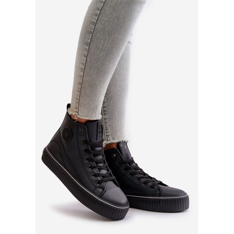 Scarpe da ginnastica isolanti in ecopelle da donna Big Star OO274790 Nere nero 1