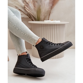 Scarpe da ginnastica isolanti in ecopelle da donna Big Star OO274790 Nere nero 2