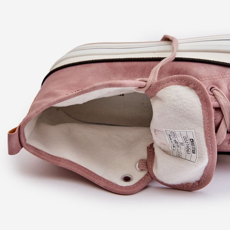 Scarpe da ginnastica da donna isolate sulla piattaforma in ecopelle Big Star OO274068 Rosa 2