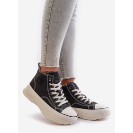 Sneakers da Donna con Plateau Ecopelle Big Star OO274063 Nere nero 1