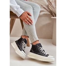 Sneakers da Donna con Plateau Ecopelle Big Star OO274063 Nere nero 2