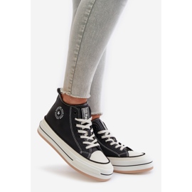 Sneakers da donna isolate sulla piattaforma in ecopelle Big Star OO274062 Nero 1