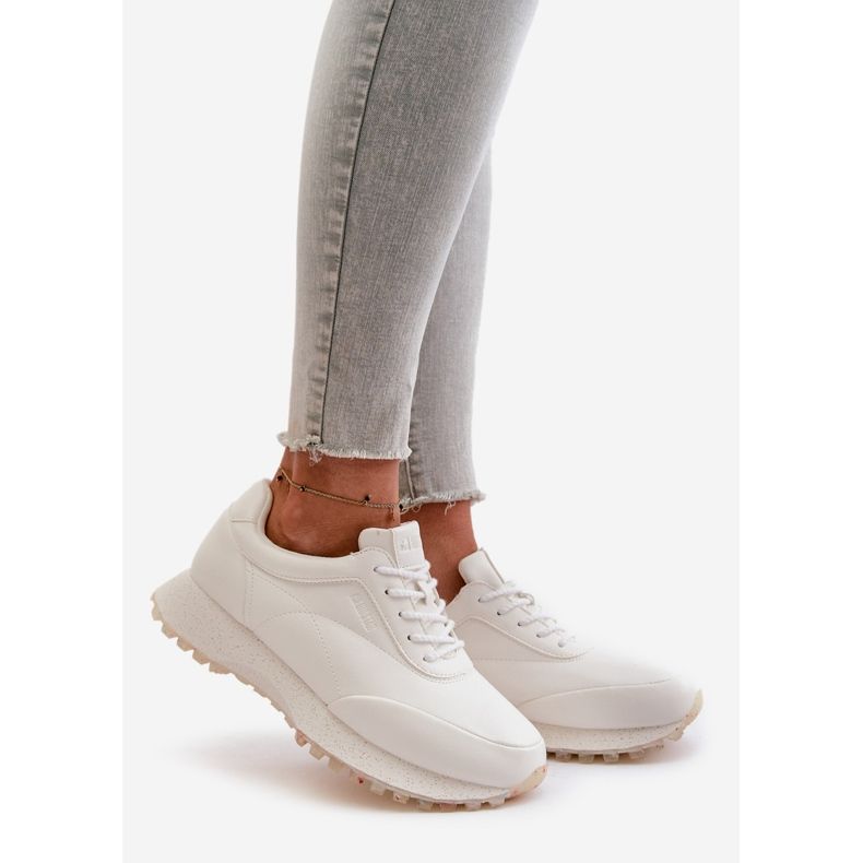 Scarpe Sportive Sneakers da Donna in Ecopelle Big Star OO274023 Hi-Poly System Bianco 1