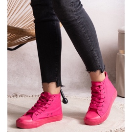 Sneakers alte rosa scuro di Raffie 1