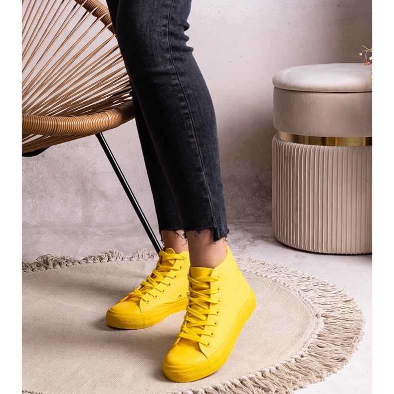 Sneakers alte gialle di Raffie giallo 1