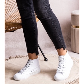 Sneakers alte bianche di Raffie bianca 1