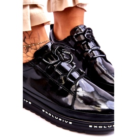 S.Barski Sneakers Chantal in vernice nera nero 5