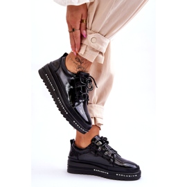 S.Barski Sneakers Chantal in vernice nera nero 3