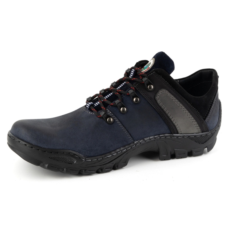 Olivier Scarpe da trekking da uomo in pelle 311GT, blu navy 1