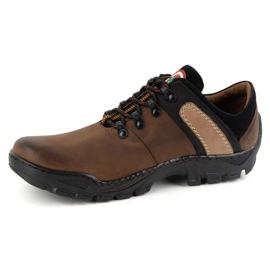 Olivier Scarpe da trekking da uomo in pelle 311GT, colore testa di moro marrone 1