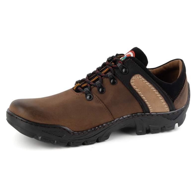 Olivier Scarpe da trekking da uomo in pelle 311GT, colore testa di moro marrone 1