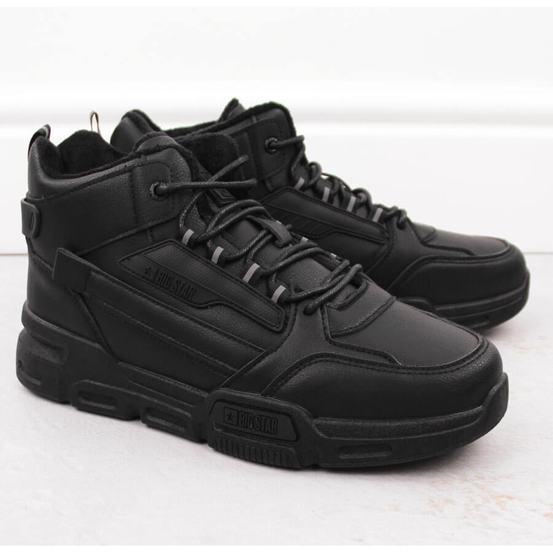Scarpe sportive alte isolanti da uomo, nere Big Star OO174587 nero 1