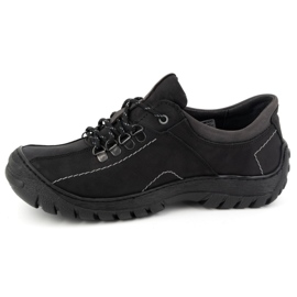 KOMODO Scarpe da trekking da uomo in pelle 936K, nere nero 1