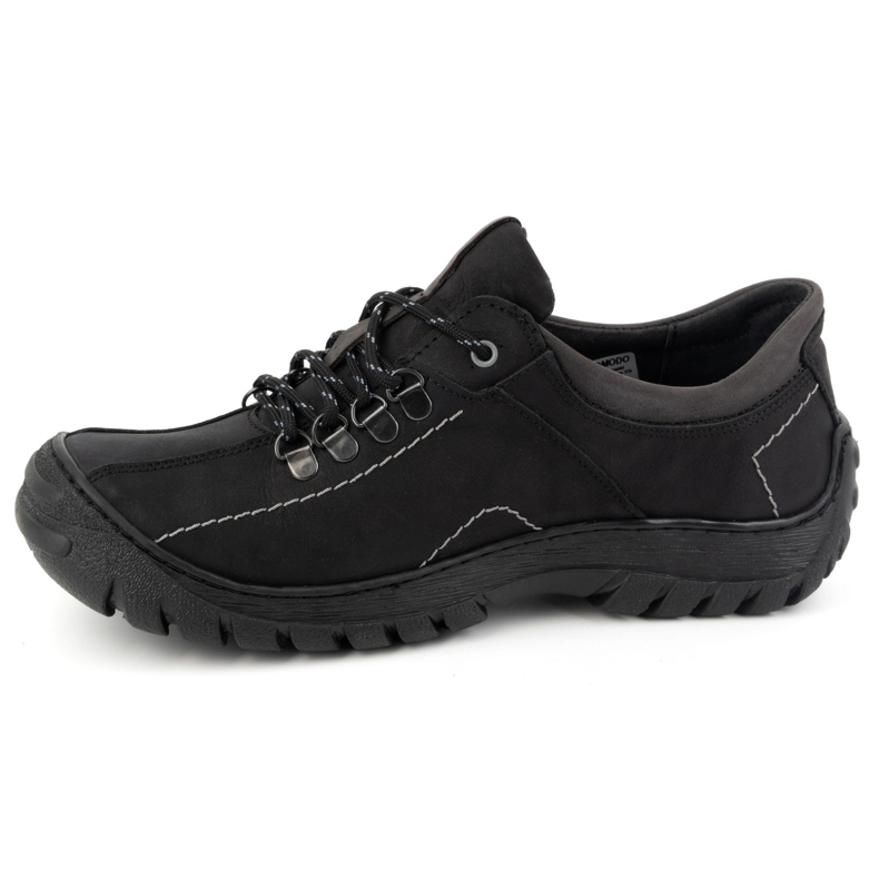 KOMODO Scarpe da trekking da uomo in pelle 936K, nere nero 1