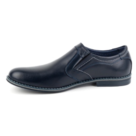 Olivier Scarpe slip-on formali da uomo 284LU, colore blu navy 1