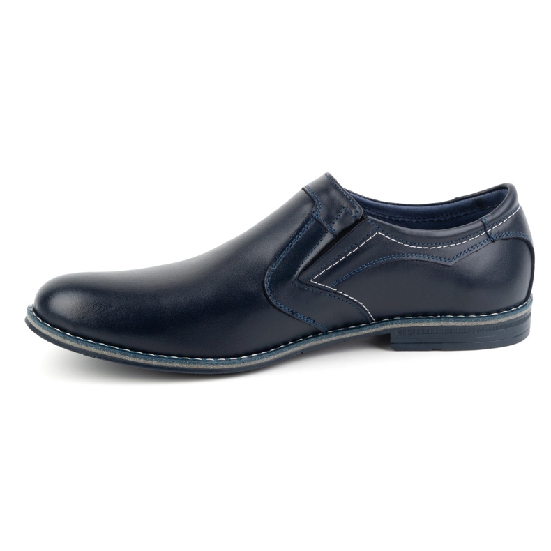 Olivier Scarpe slip-on formali da uomo 284LU, colore blu navy 1