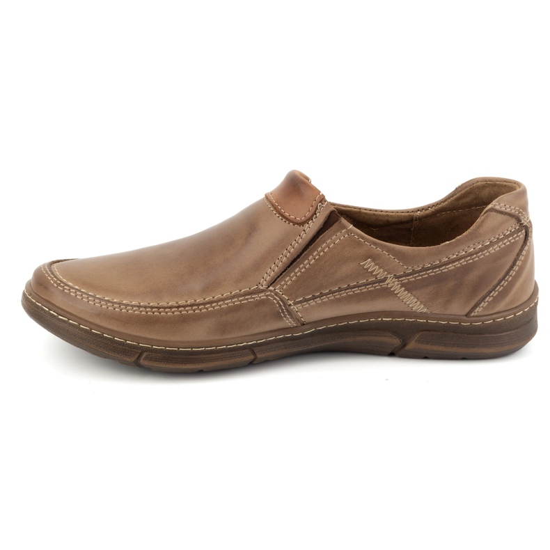 Olivier Scarpe slip-on da uomo in pelle 62K marrone 08 1