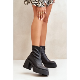 Stivali Da Donna Isolanti Con Plateau E Tacco Alto Nero Vinceza 66715 2