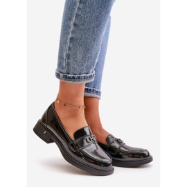 Mocassini da Donna in Pelle Verniciata in Pelle Naturale, Nero Vinceza 58409 1
