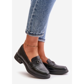Mocassini da Donna in Pelle Naturale Nero Vinceza 58409 1