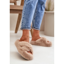 Pantofole Da Donna In Pelliccia Con Suola Spessa, Lavitera Beige 2