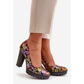 Décolleté in pelle con tacco alto Maciejka 02629-39 Multicolor nero 1