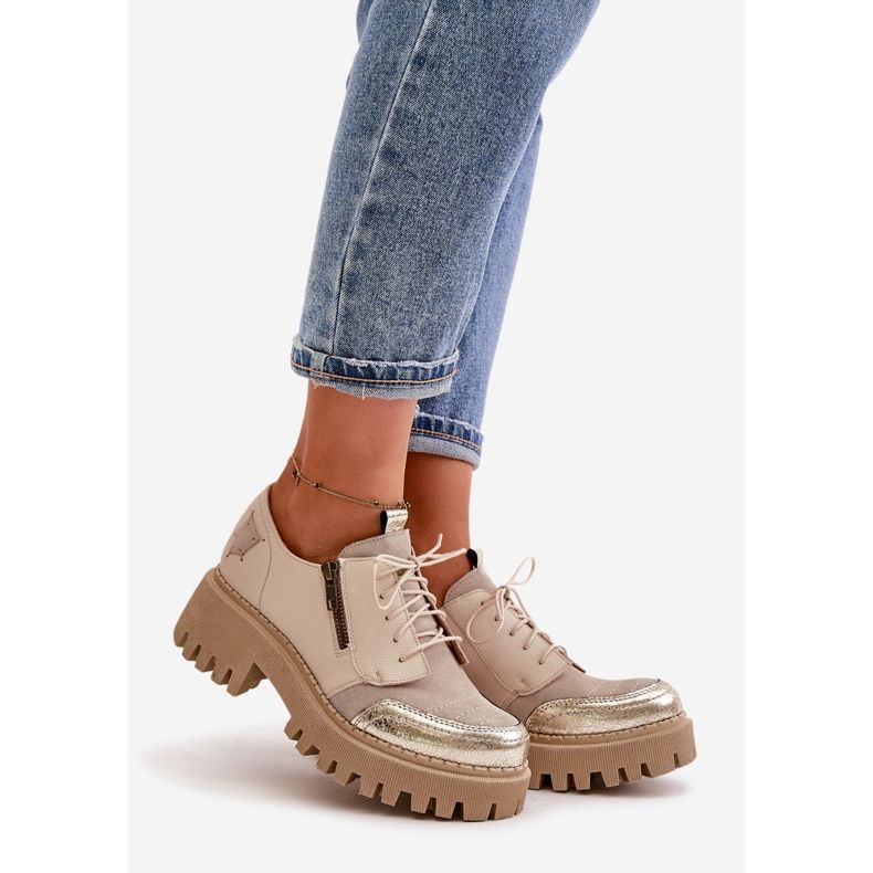 Scarpe Da Donna In Pelle Naturale Beige Maciejka 06177-04 1