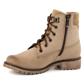 Olivier Stivali in pelle da donna, stivali invernali isolanti, 365BB, beige 1