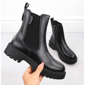 Stivaletti Chelsea neri isolanti in pelle da donna Big Star OO274109 nero 1