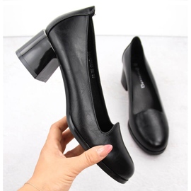 Scarpe nere con tacco da donna Potocki 12545 nero 1