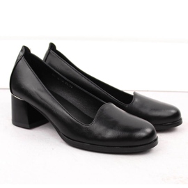 Scarpe nere con tacco da donna Potocki 12545 nero 2