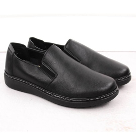 Scarpe slip-on comode da donna, nere Unisoft 5932 nero 2