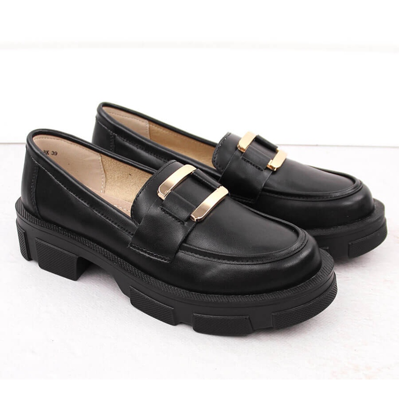 Scarpe in pelle, mocassini da donna neri Filippo DP6099 nero 2