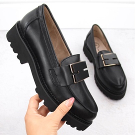Mocassini da donna Filippo DP6450 in pelle nera nero 1