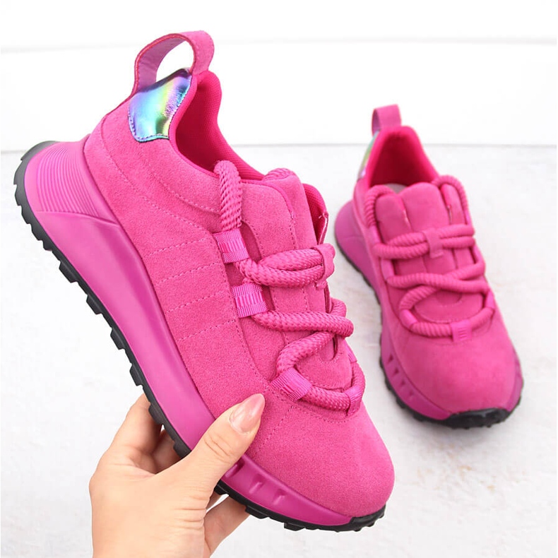 Scarpe sportive da donna in pelle, rosa, Artiker 54C1461 1